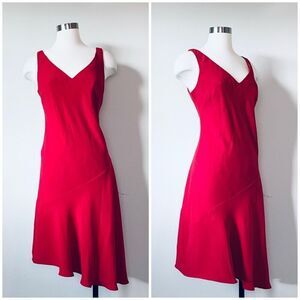 Evan Picone Prom Formal Dress Red 10 Medium Tiered Salsa Ruffle Flare Wedding